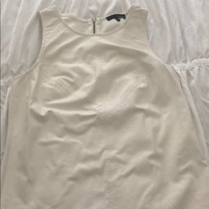 White pleather tank